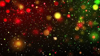 Abstract red and green bokeh light effect for Christmas theme