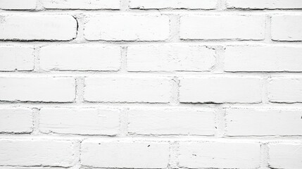 Fototapeta premium Expansive Panoramic View of Clean White Brick Wall Texture