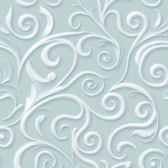 Elegant Light Blue Floral Pattern Design