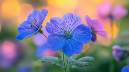 Purple and Blue Wildflowers in Bloom