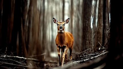 deer in the woods