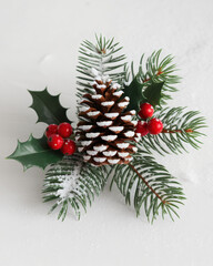 Winter Wonderland Pinecone Arrangement Cozy Home Decor Seasonal Display Festive Atmosphere Close-Up View Holiday Spirit