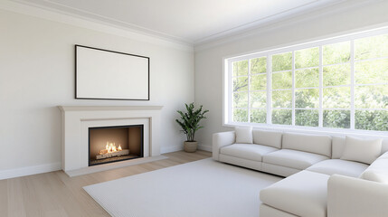 Modern rooms with sofas, pillows, plaid fabrics and interior design with plants.