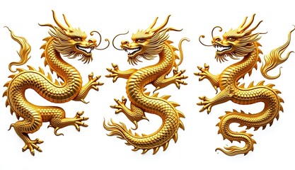 Obraz premium golden dragon statue