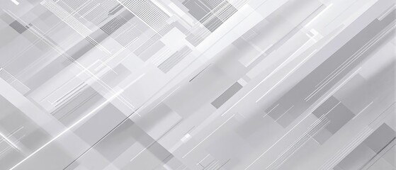 Abstract white and grey geometric lines background, minimalist, design, sleek, simple