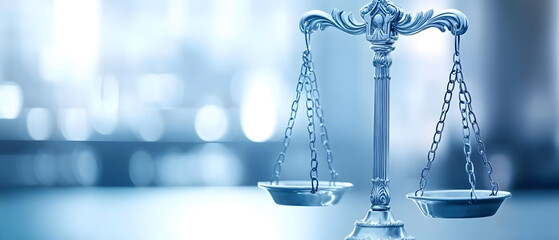 Legal scales symbolizing justice and fairness law office close-up image professional environment conceptual view for seo impact