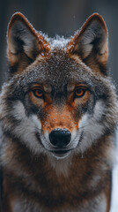 Fototapeta premium wolf, tier, wild, hund, grau, säugetier, wild lebende tiere, raubtier, grau, natur, canino, wolf, kopf, fell, gesicht, portrait, tierpark, wolf, fleischfresser, schnee, winter, auge, tier