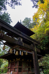 秋の榛名神社 三重塔 群馬県渋川市