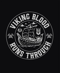 Obraz premium Viking T-shirt Design template vector