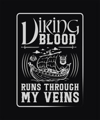 Viking T-shirt Design template vector