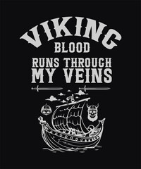 Viking T-shirt Design template vector