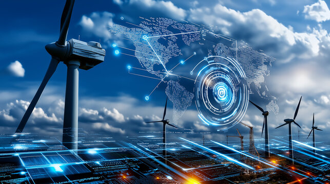 digital map showing integration of renewable energy sources