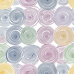 Colorful Spiral Circles Pattern Design