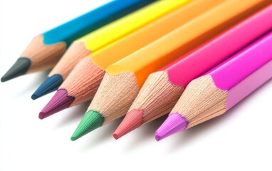 Fototapeta premium Color pencils isolated on white background
