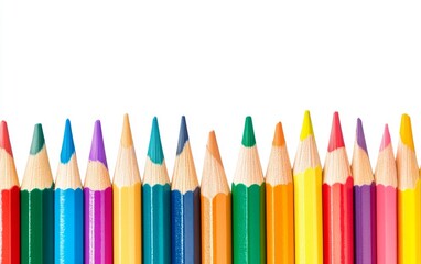 Color pencils isolated on white background
