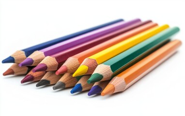 Fototapeta premium Color pencils isolated on white background