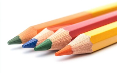 Obraz premium Color pencils isolated on white background