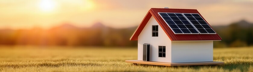 Fototapeta premium peak energy demand concept. Peak energy demand concept. A futuristic home using solar battery reserves during a grid spike, home energy independence, addressing peak demands