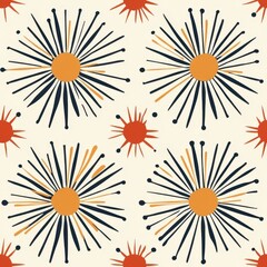 Obraz premium Abstract Sunburst Pattern Design