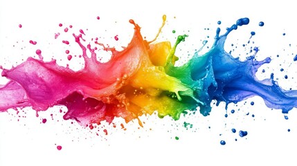 Fototapeta premium colorful wild color splash isolated on white background