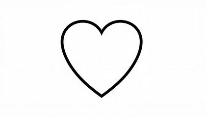 Heart shape outline on a plain background for design and decoration concepts, Valentine's Day Celebration background