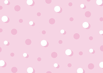 ドット柄のかわいい背景イラスト　ピンク