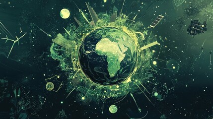 Obraz premium graphic resource for net zero