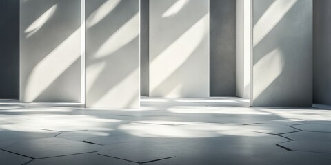 Obraz premium A minimalist geometric design with monochromatic hexagonal tiles background