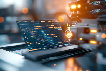 Ai-powered virtual malware breach response digital workspace technology cybersecurity close-up innovation