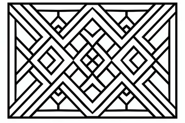 Black and white geometric repeating line pattern