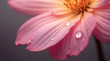 A Mesmerizing Close-Up of a Pink Flower Revealing Nature&rsquo;s Elegance