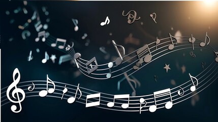 3d music tune background
