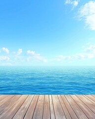 Fototapeta premium Seaside serenity scene ocean view digital art tranquil environment aerial perspective relaxation concept