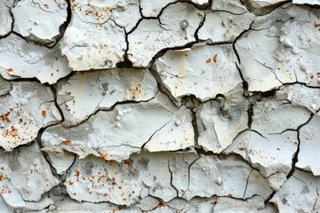 Surface wall concrete pattern for vintage background with rusty damage.