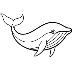 Obraz premium blue while silhouette vector illustration 