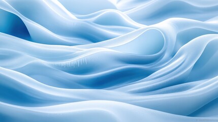 Obraz premium Gentle Turquoise Waves of Silk