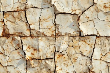 Fototapeta premium Surface wall concrete pattern for vintage background with rusty damage.