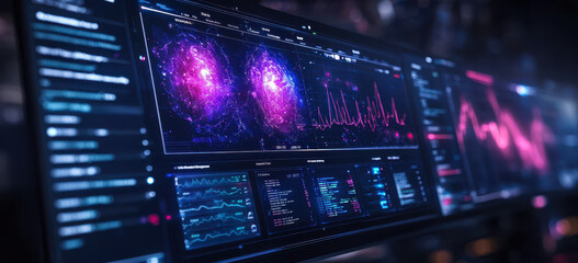 Obraz premium Futuristic Digital Interface for Comprehensive Personal Health Monitoring and Data Analysis