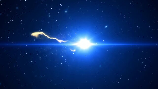 The image is a glowing, starry sky with the word "Islam" written in gold letters. The letters are large and bold, standing out against the dark background