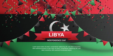 Libya Independence Day background.