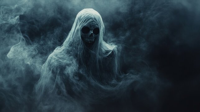 Spooky Ghost in Smoke