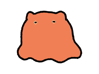 メンダコ　デフォルメしたゆるい手描き絵