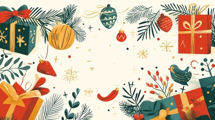 Festive Decorations and Gifts for a Merry Christmas Celebration