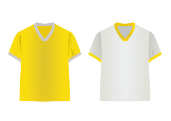 Home and away soccer jersey. vector