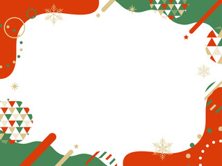 クリスマス/Happy new year のキャンペーンやイベントなどのポップ なフレーム