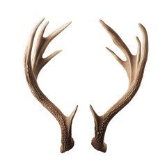 Fototapeta premium Stunning Deer Antlers Isolated on White Background Transparent PNG background.