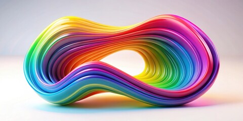 Fototapeta premium Colorful abstract shape in render, abstract, colorful, shape, vibrant,render, geometric, artistic, design, modern, background