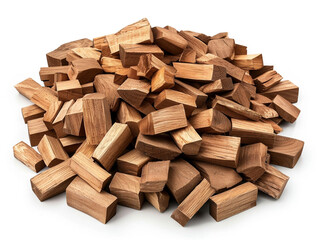 Close-up of Smooth Wooden Pieces Arranged Naturally