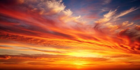 Fototapeta premium Tranquil background of red and orange gradient sky , serene, peaceful, tranquil, relaxing, calm, sky, sunset, dusk, gradient