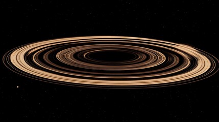 Obraz premium Planetary Rings Encircle Dark Space Celestial Body